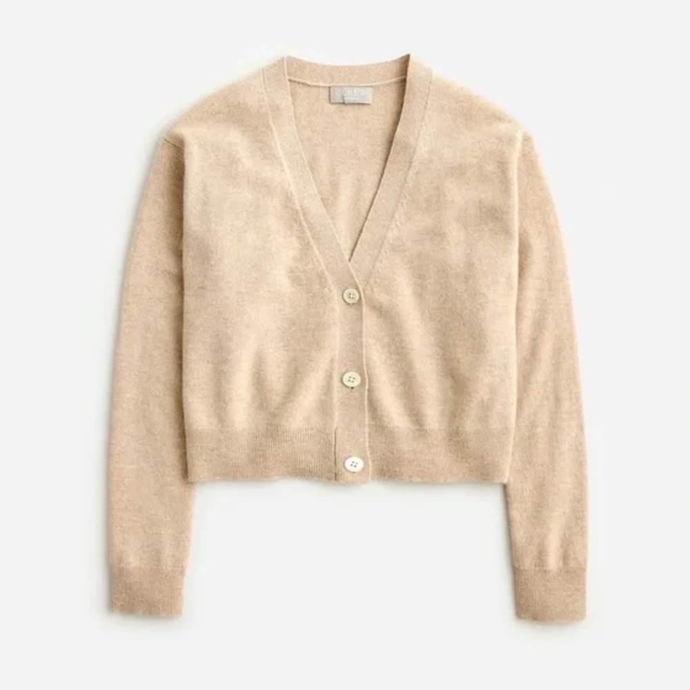 J. CREW Cashmere shrunken sweater-tank set in Heather Stone S NWT $198 BV672